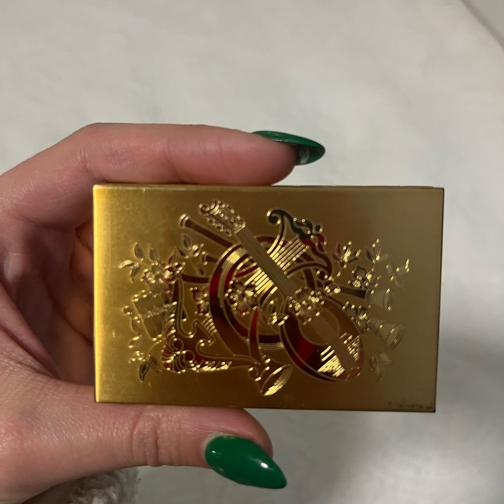 Vintage Gold Musical Trinket Box